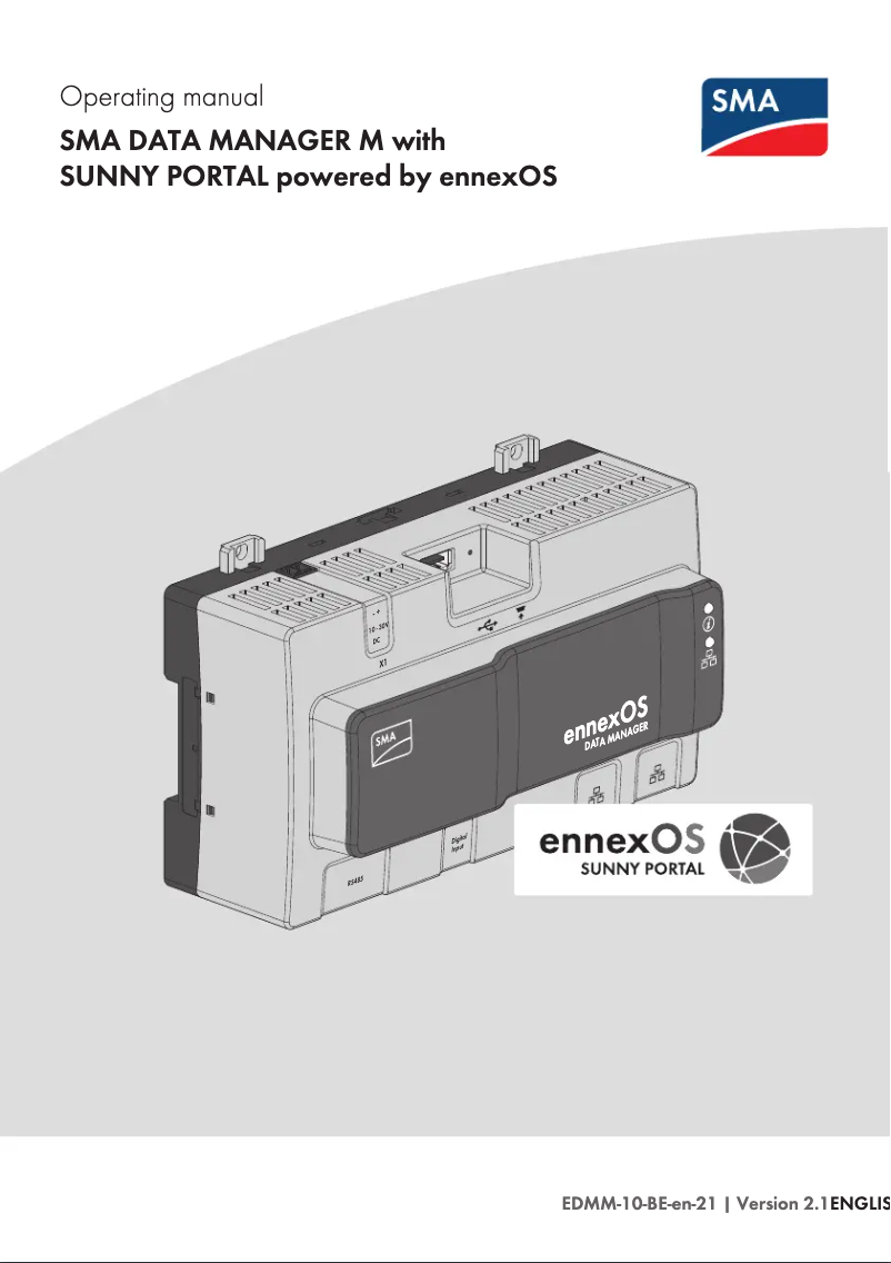 Imagen de la primera página del manual del dispositivo Data Manager M EDMM-10