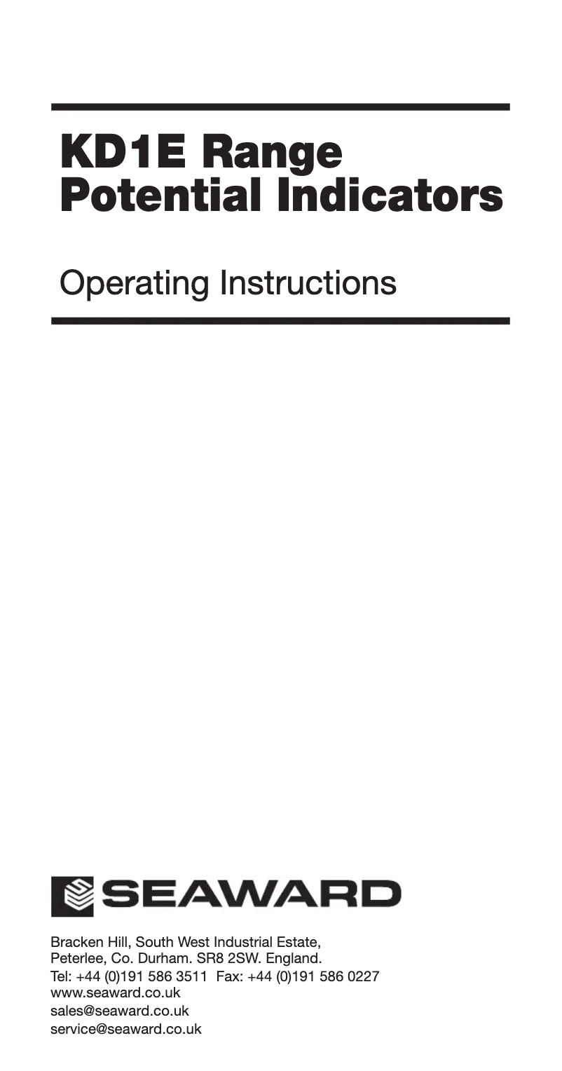 Imagen de la primera página del manual del dispositivo KD1E/33D