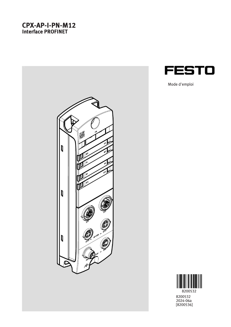 Página 1 del manual Manual de usuario Festo CPX-AP-I-PN-M12