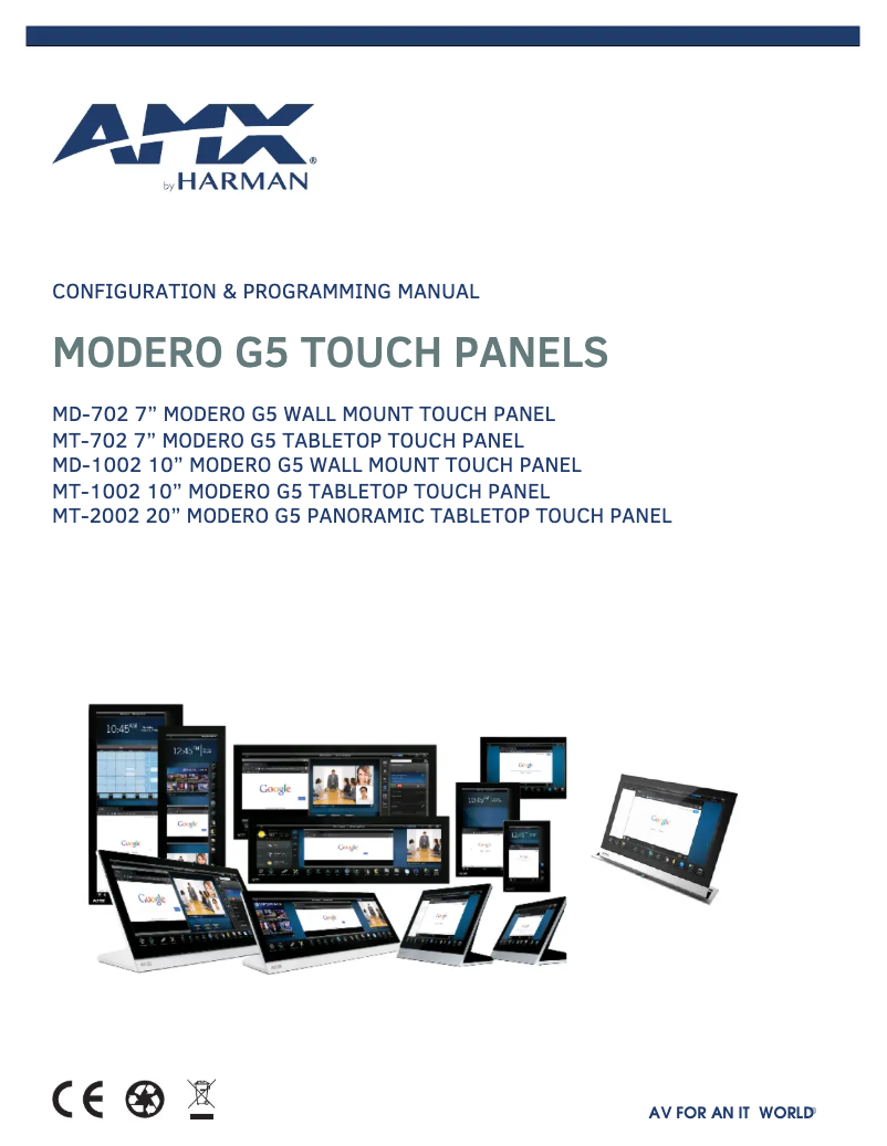 Imagen de la primera página del manual del dispositivo Modero G5