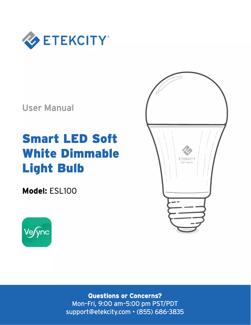 Página 1 del manual Manual de usuario Etekcity ESL100