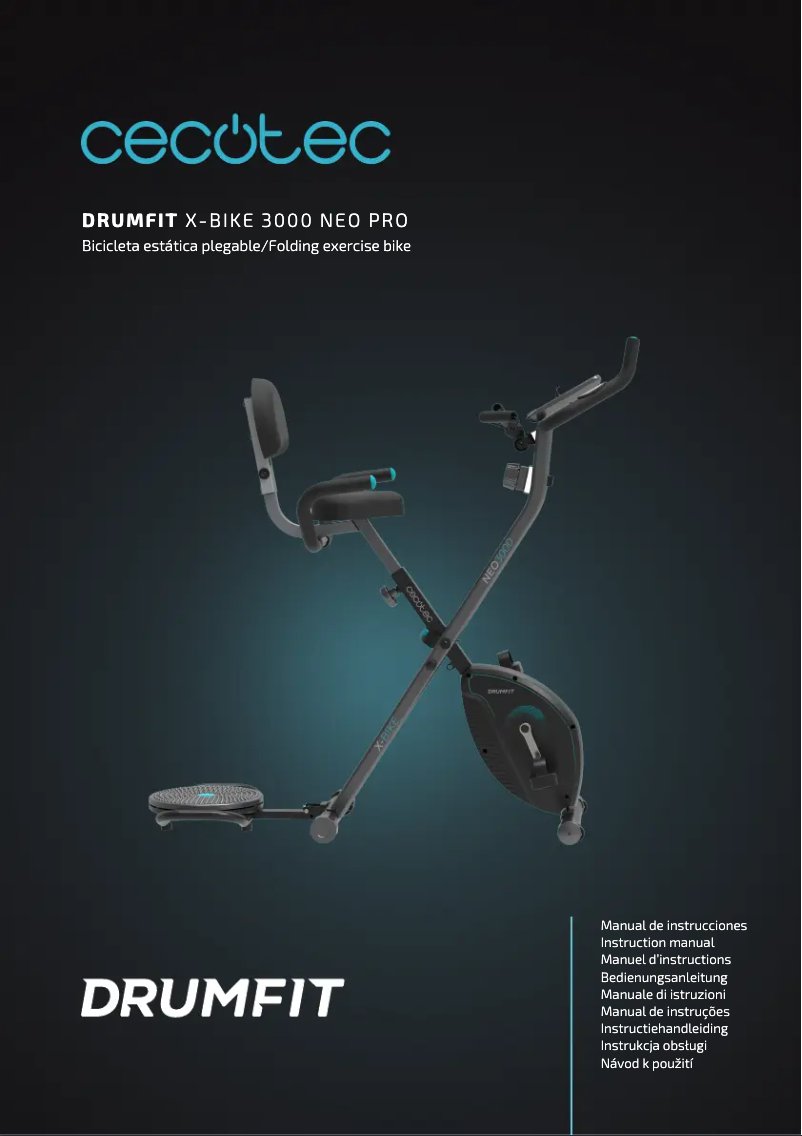 Imagen de la primera página del manual del dispositivo DrumFit X-Bike 3000 Neo Pro