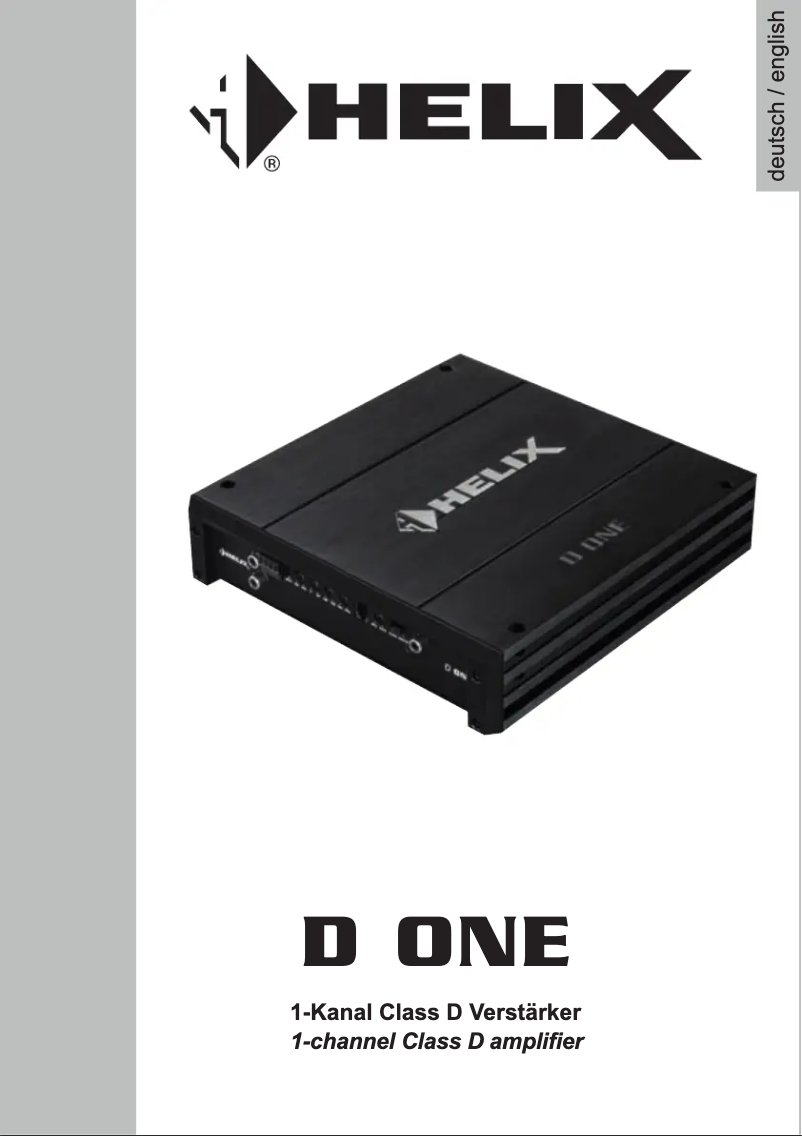 Página 1 del manual Manual de usuario Helix D ONE