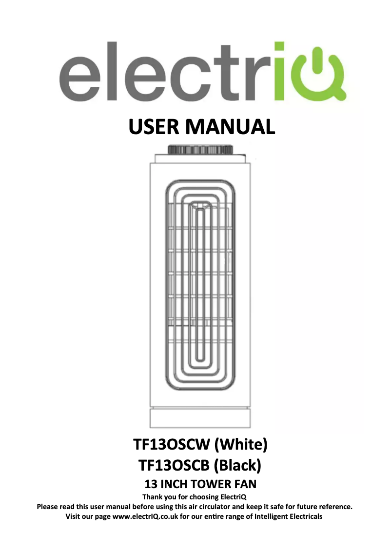 Imagen de la primera página del manual del dispositivo TF13OSCB