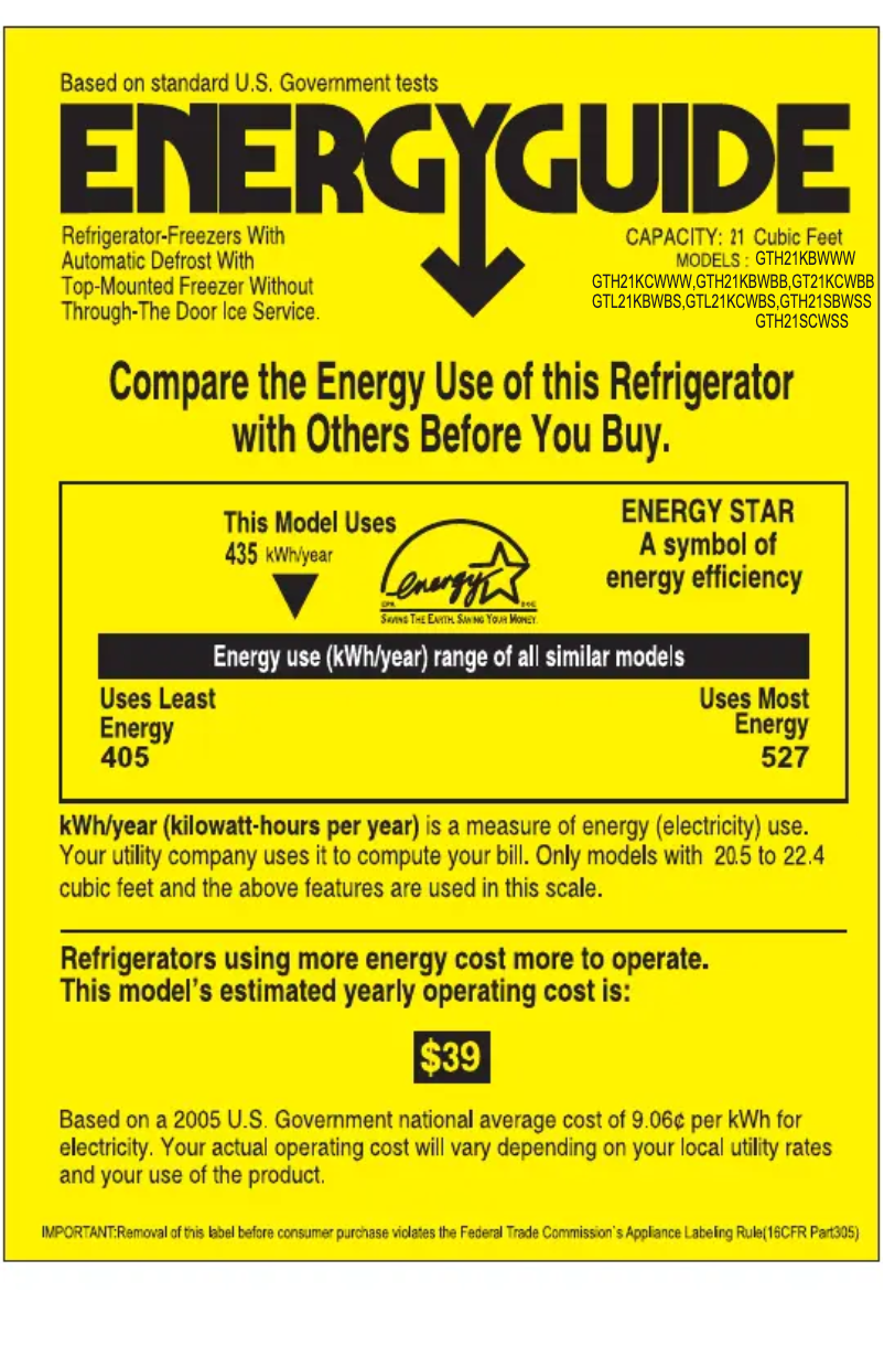 Imagen de la primera página del manual del dispositivo GTH21SBWSS