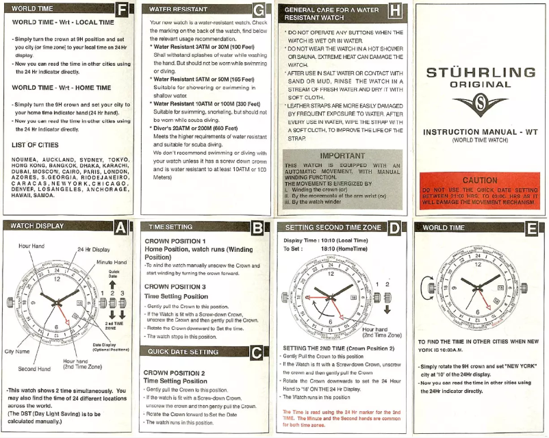 Imagen de la primera página del manual del dispositivo WT