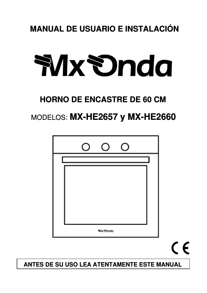 Página 1 del manual Manual de usuario Mx Onda MX-HE2660
