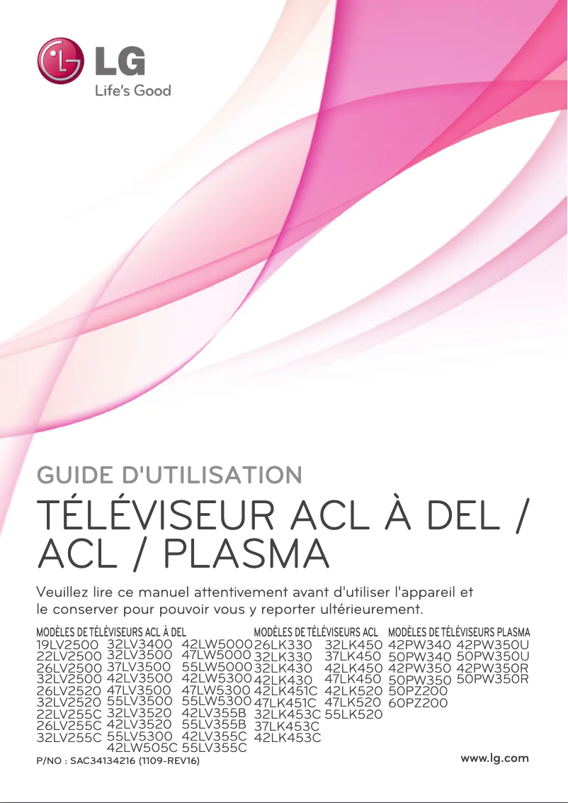 Imagen de la primera página del manual del dispositivo 42LV355B