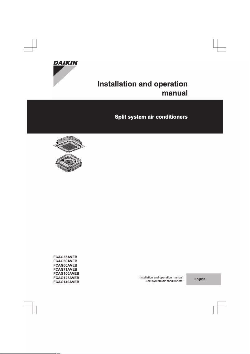 Imagen de la primera página del manual del dispositivo FCAG125AVEB