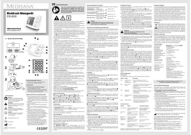Imagen de la primera página del manual del dispositivo PR-B90