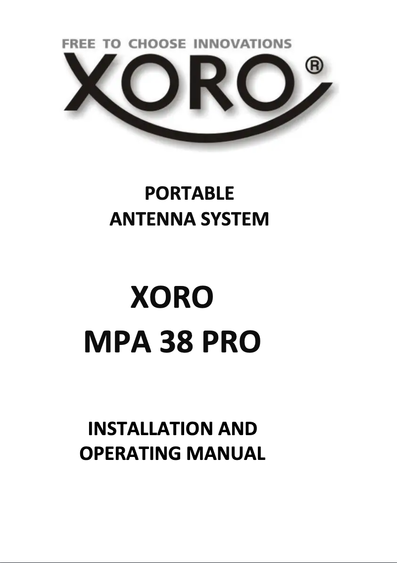 Imagen de la primera página del manual del dispositivo MPA 38 Pro