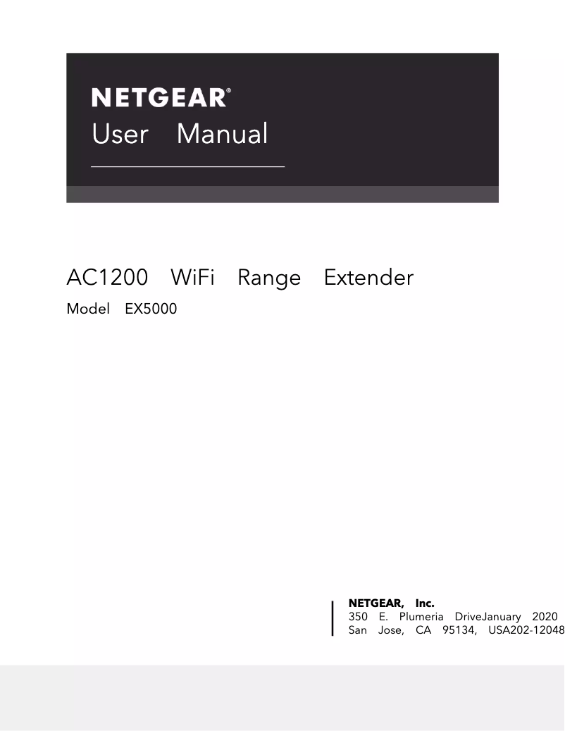 Página 1 del manual Manual de usuario Netgear EX5000