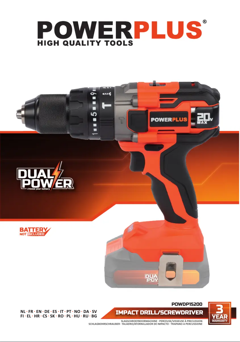 Imagen de la primera página del manual del dispositivo POWDP15200