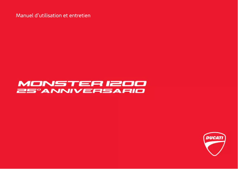 Imagen de la primera página del manual del dispositivo Monster 1200 25° Anniversario (2019)