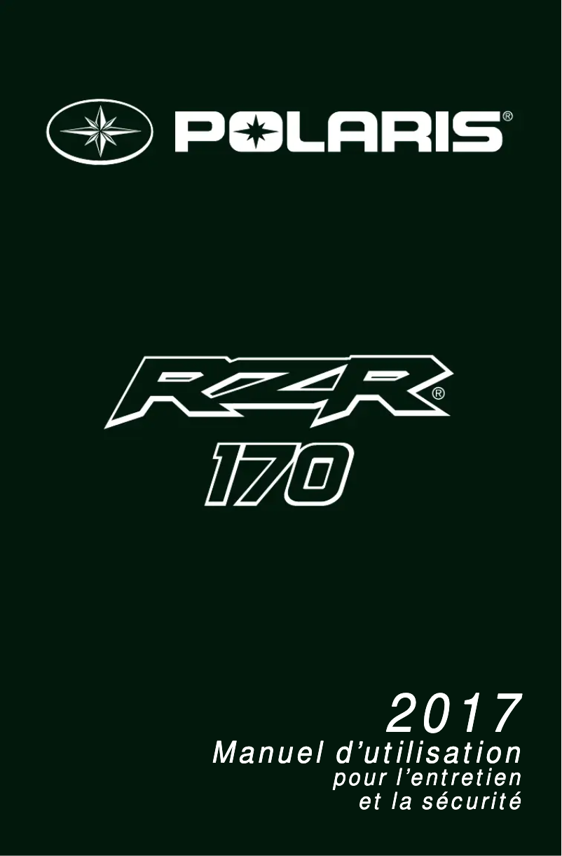 Página 1 del manual Manual de usuario Polaris RZR 170 (2017)