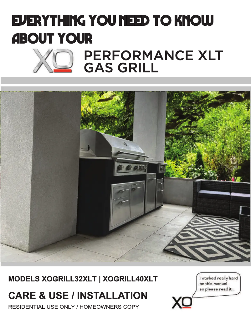 Imagen de la primera página del manual del dispositivo XOGRILL40XLTN