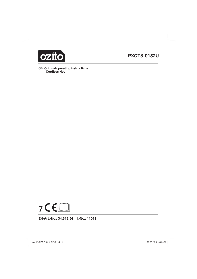 Imagen de la primera página del manual del dispositivo PXCTS-0182U