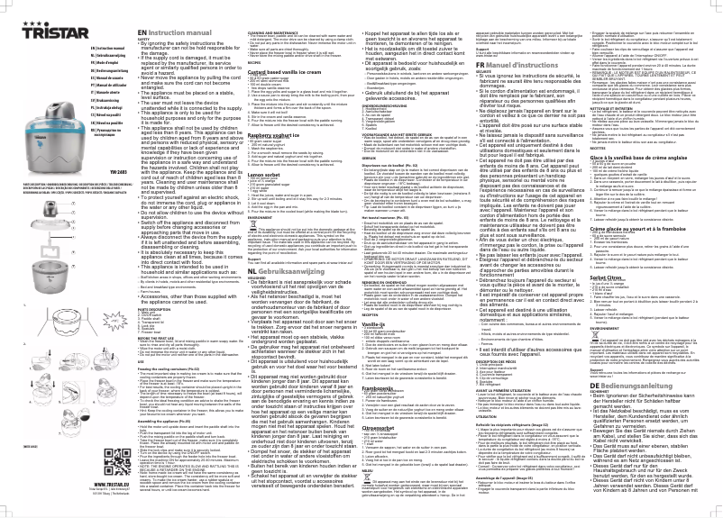 Página 1 del manual Manual de usuario TriStar YM-2603