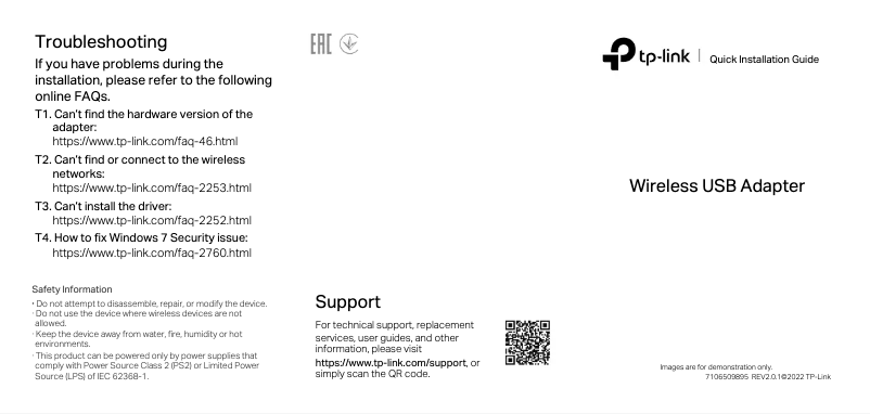 Imagen de la primera página del manual del dispositivo Archer T4U Plus