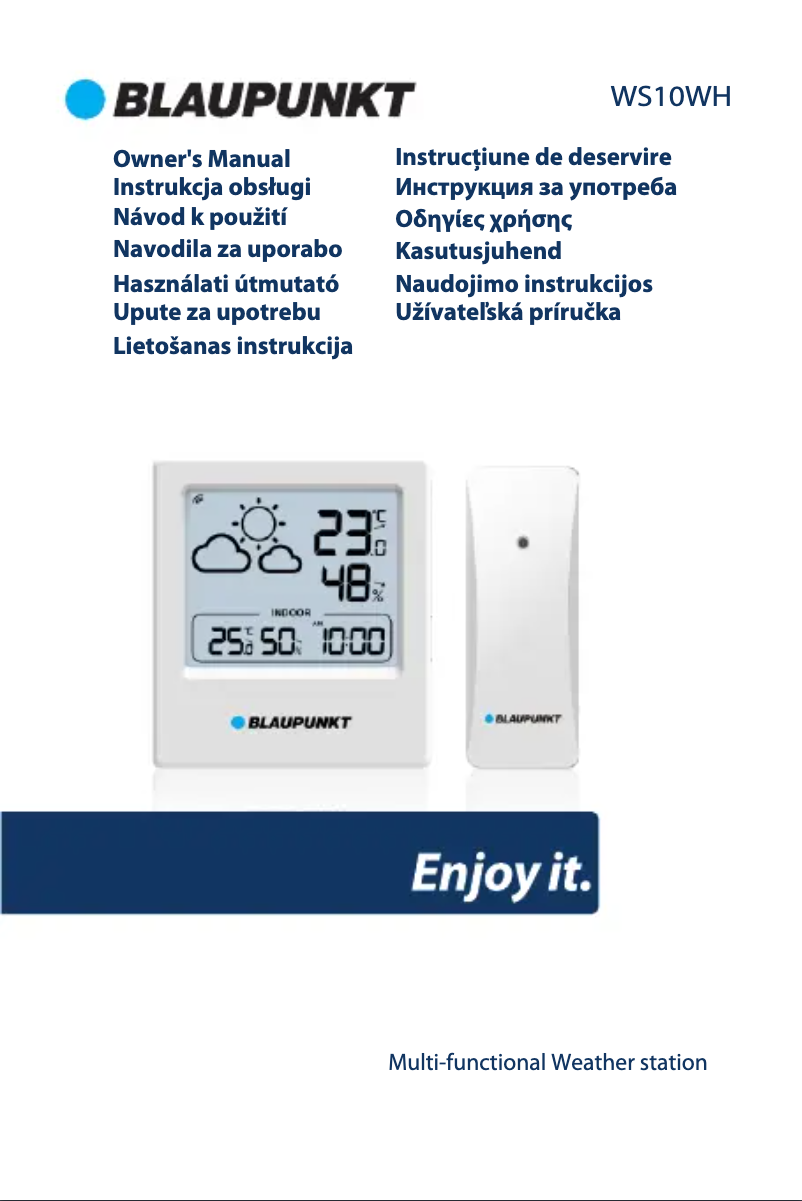 Imagen de la primera página del manual del dispositivo WS10WH