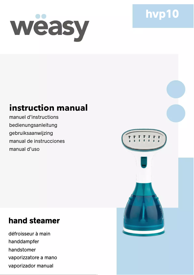 Imagen de la primera página del manual del dispositivo HVP10