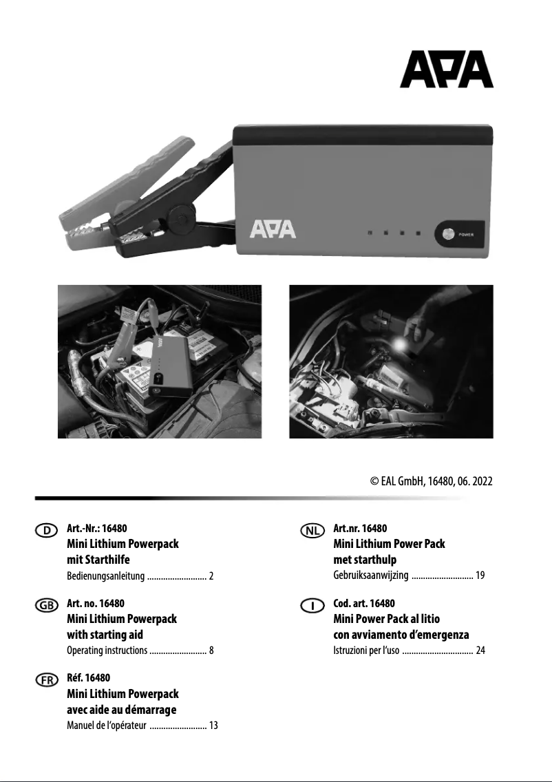 Página nº 1 - Manual de usuario APA 16628
