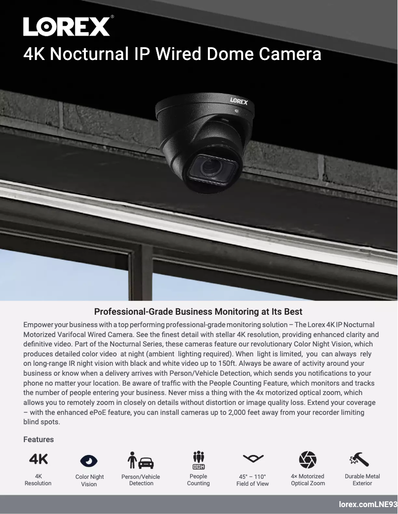 Página nº 1 - Ficha técnica Lorex LNE9383