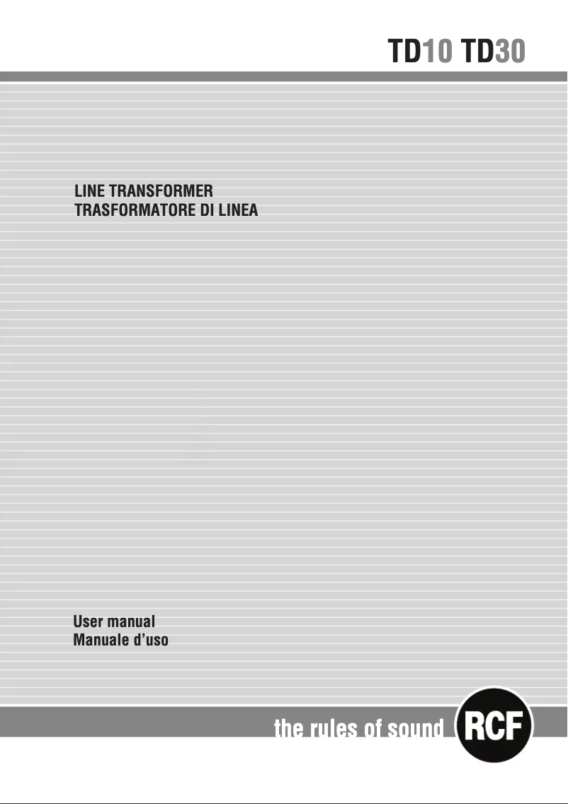 Imagen de la primera página del manual del dispositivo TD 10