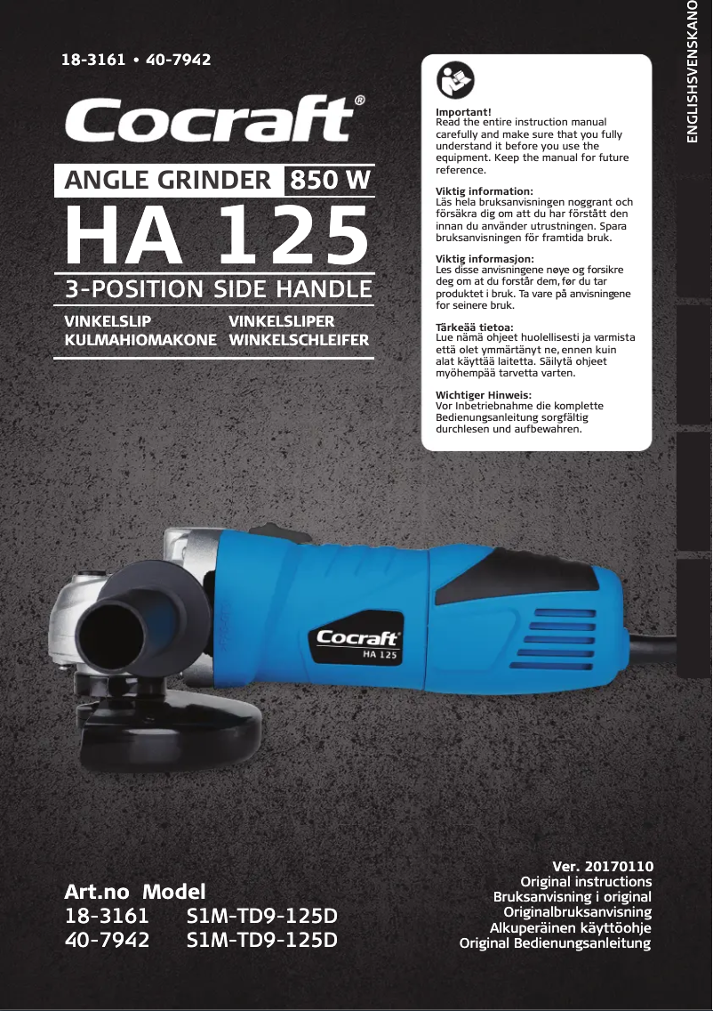 Página 1 del manual Manual de usuario Cocraft HA 125