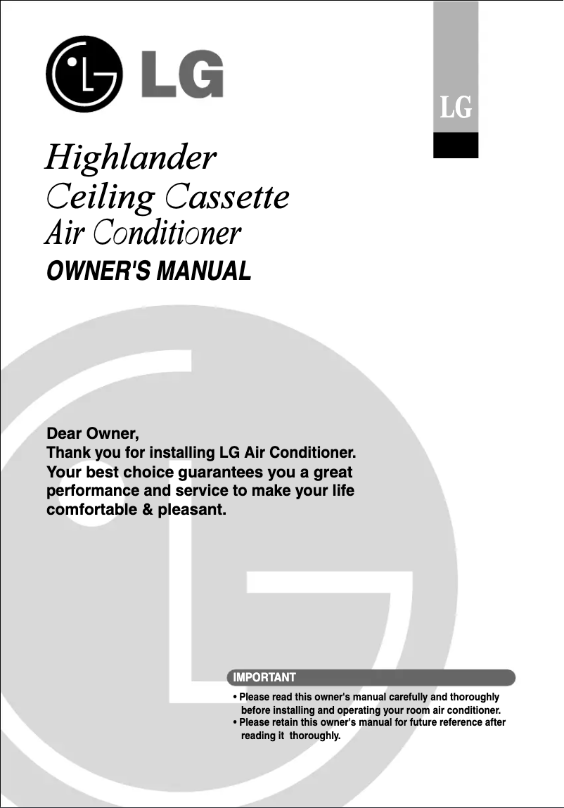 Página 1 del manual Manual de usuario LG LTNC186PLF1