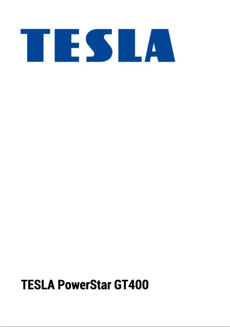 Imagen de la primera página del manual del dispositivo PowerStar GT400