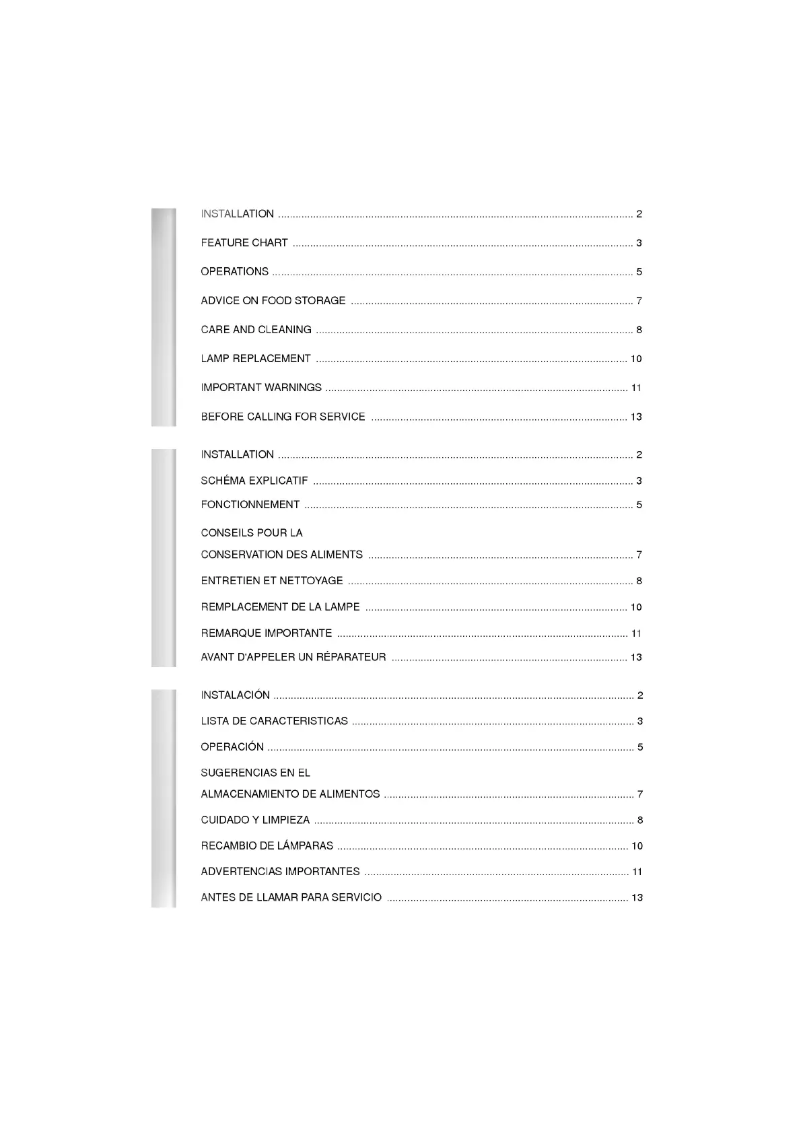 Imagen de la primera página del manual del dispositivo GR-252SF