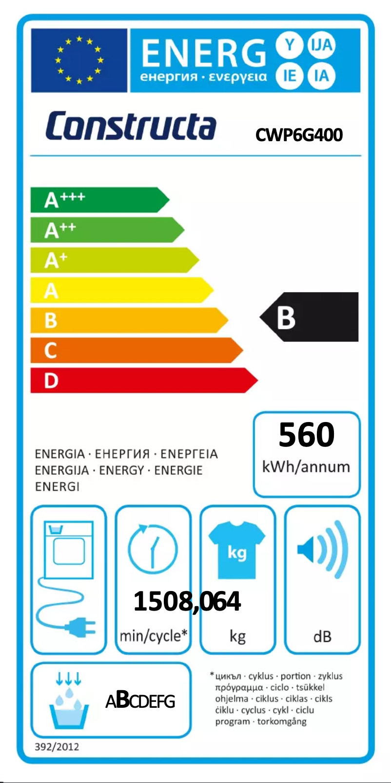 Imagen de la primera página del manual del dispositivo CWP6G400