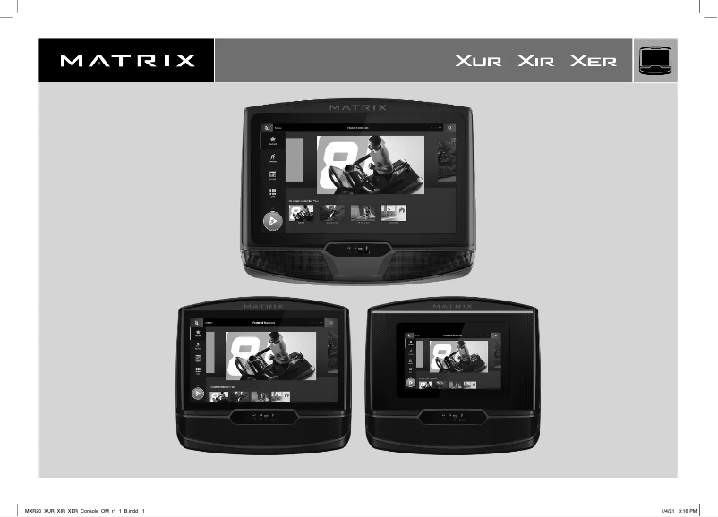 Página nº 1 - Manual de usuario Matrix R50 XIR