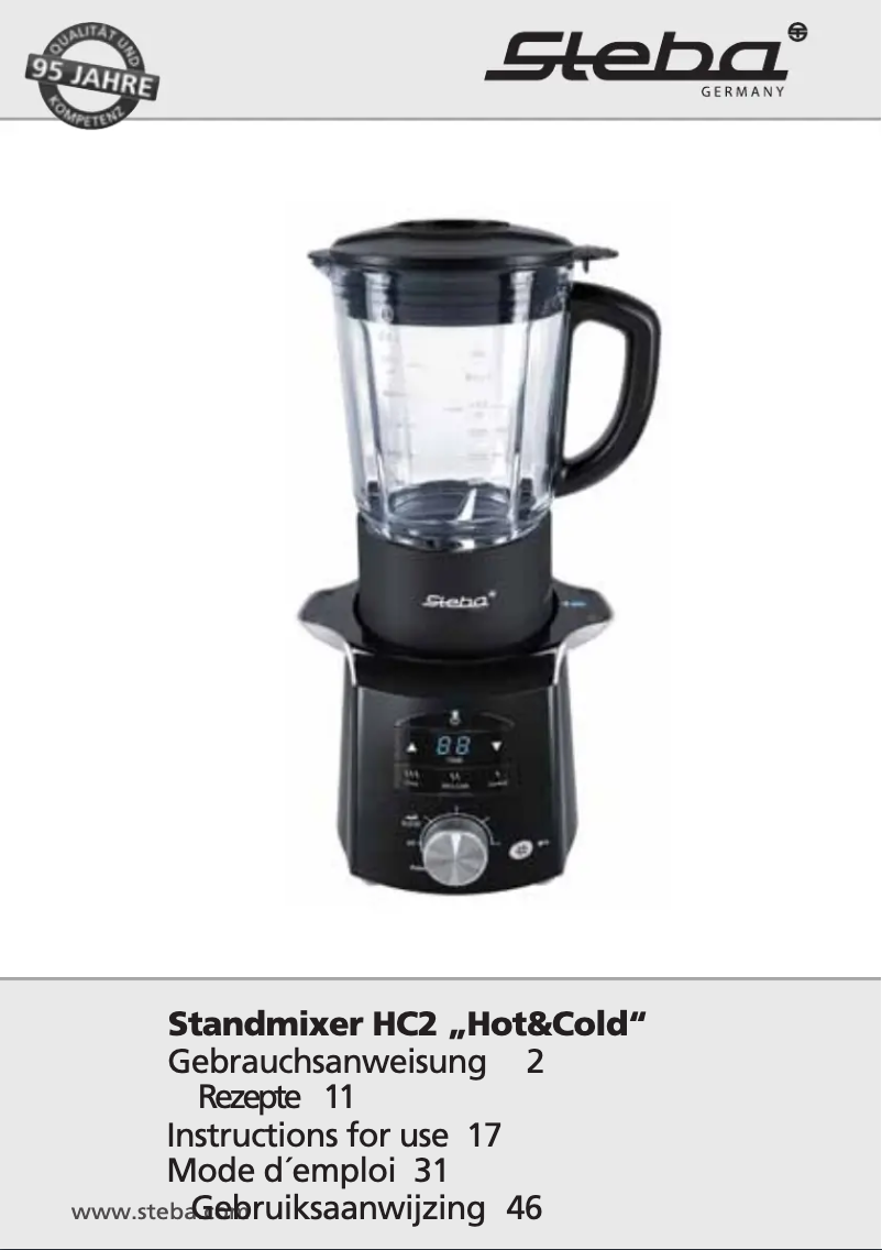 Página 1 del manual Manual de usuario Steba HC 2