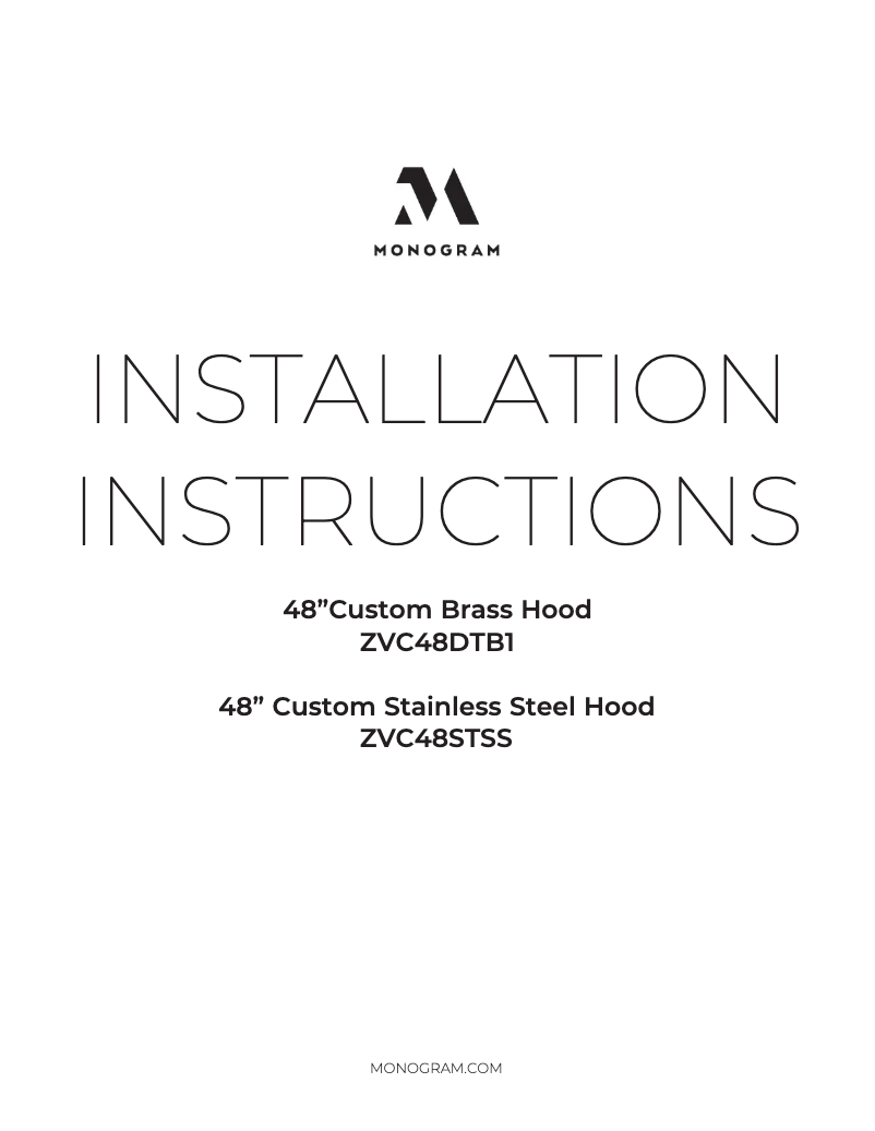 Imagen de la primera página del manual del dispositivo ZVC48DTB1