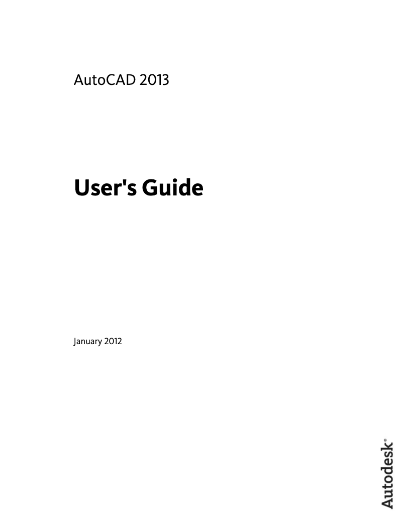 Página nº 1 - Manual de usuario Autodesk AutoCAD 2013