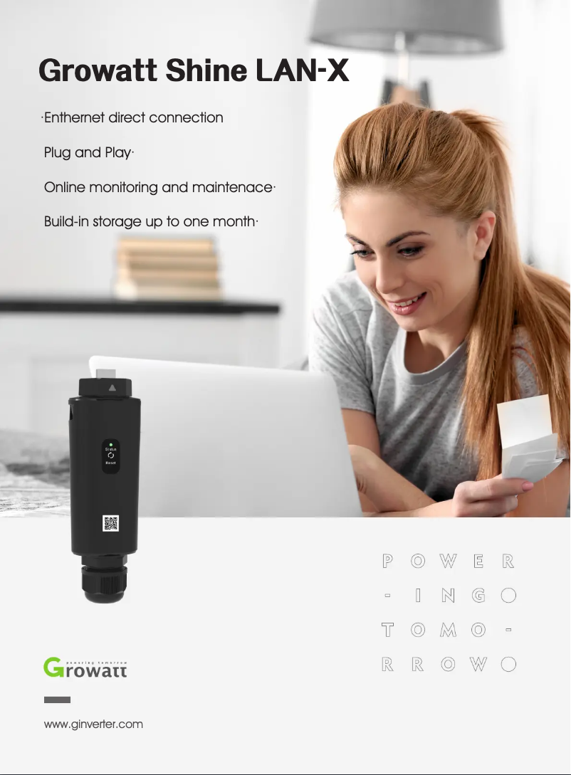Página 1 del manual Ficha técnica Growatt Shine Lan-X