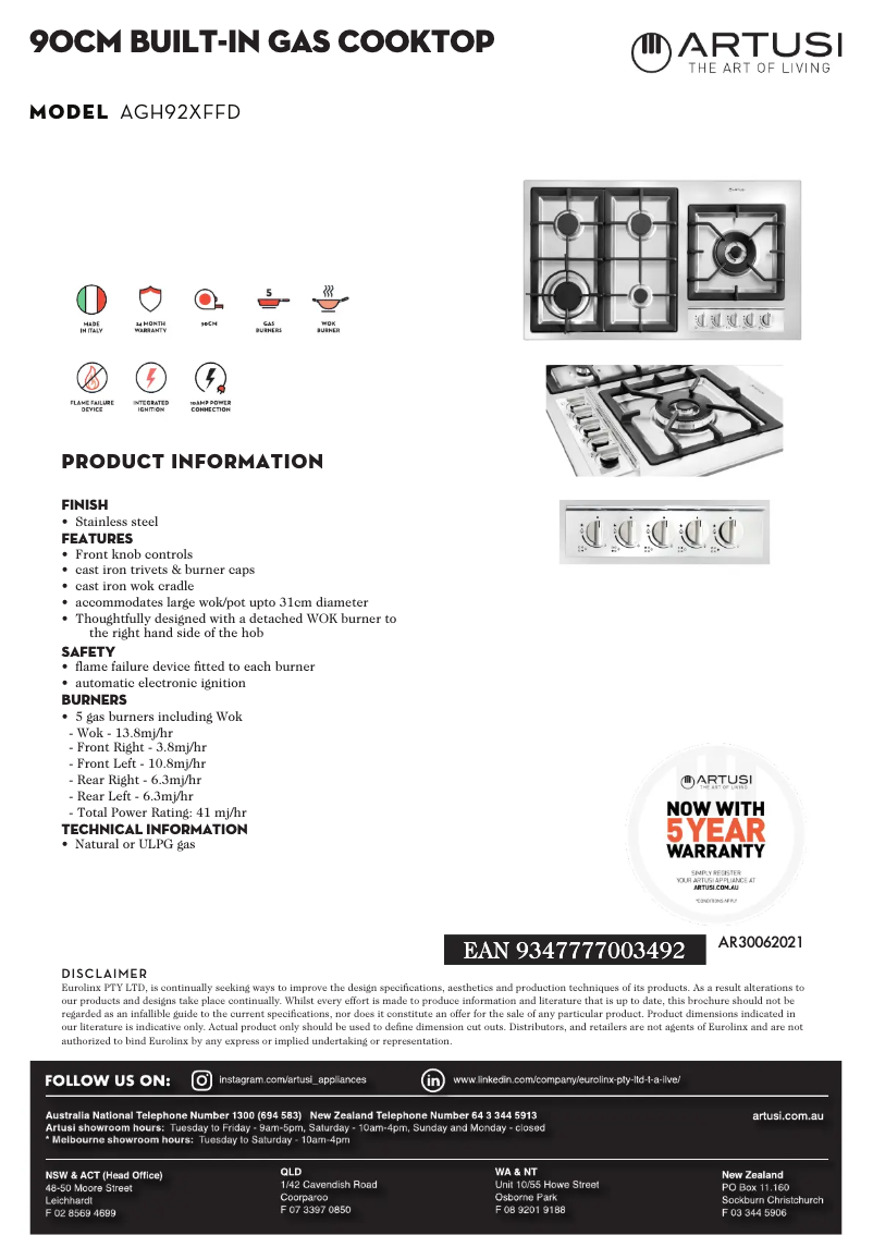 Imagen de la primera página del manual del dispositivo AGH92XFFD