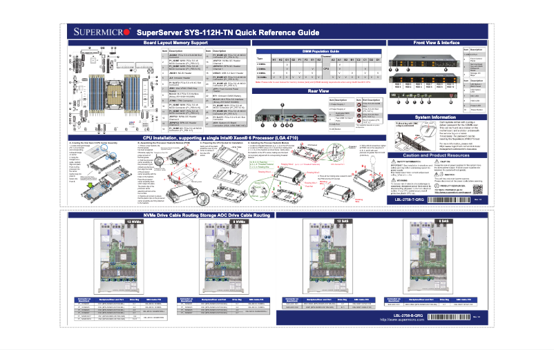 Imagen de la primera página del manual del dispositivo SuperServer SYS-112H-TN