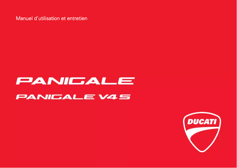 Imagen de la primera página del manual del dispositivo Panigale V4 S (2018)