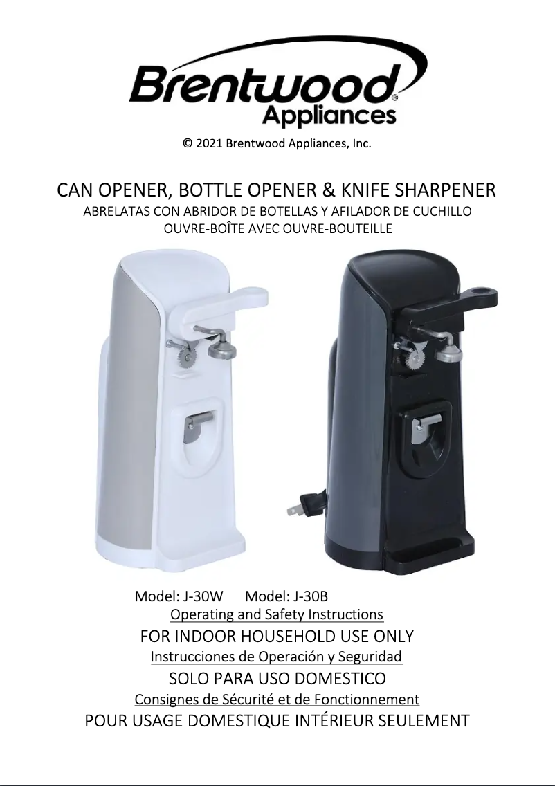 Página nº 1 - Manual de usuario Brentwood J-30B
