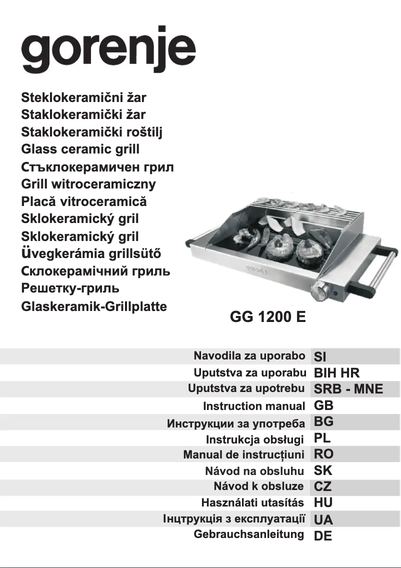 Página nº 1 - Manual de usuario Gorenje GG1200E