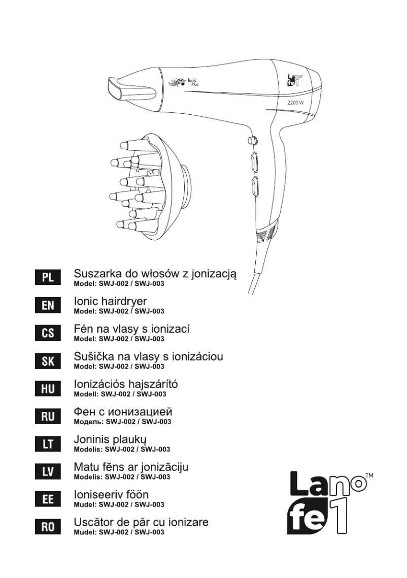 Página 1 del manual Manual de usuario Lafe SWJ-002