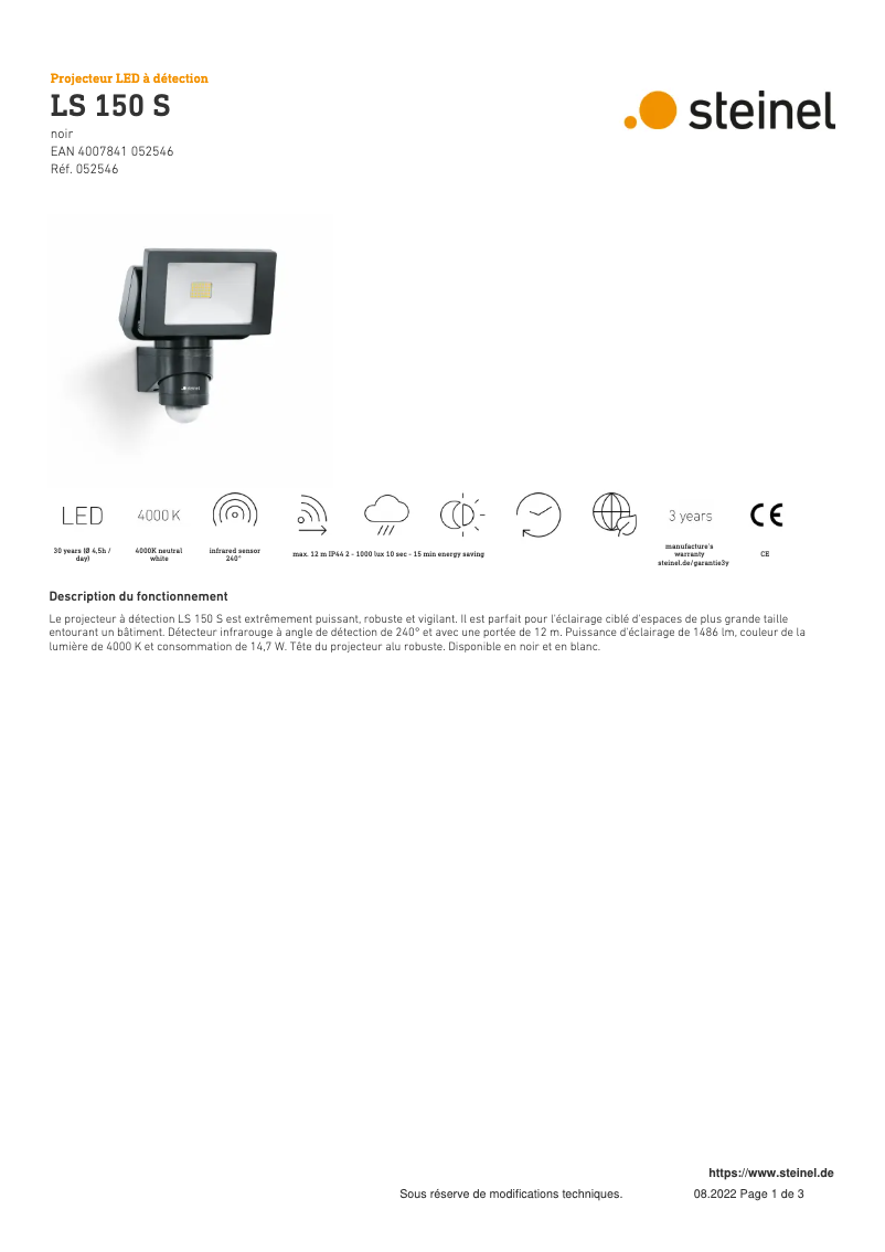 Imagen de la primera página del manual del dispositivo LS 150 S