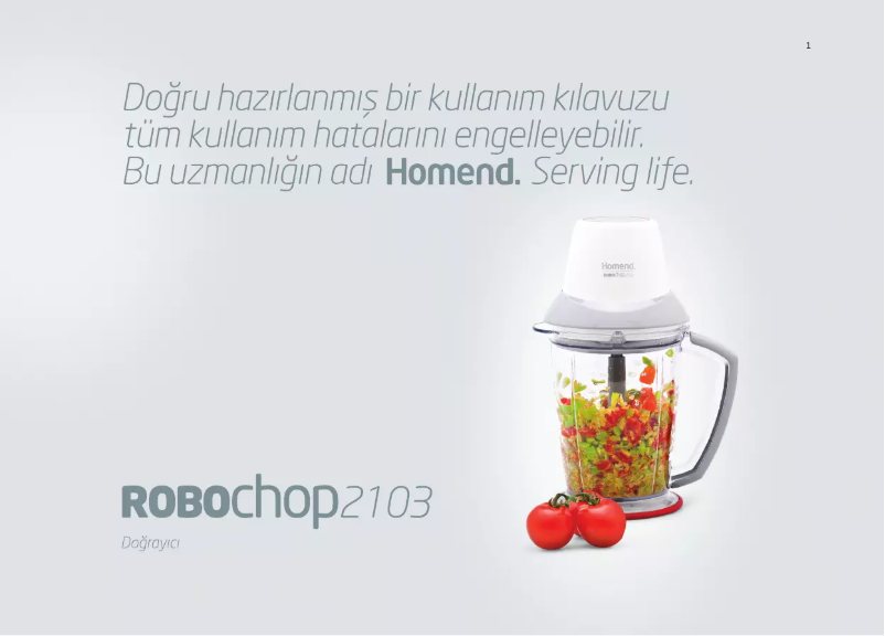 Imagen de la primera página del manual del dispositivo RoboChop 2103