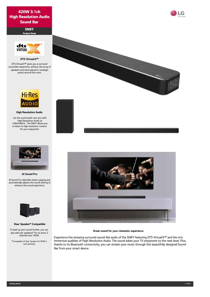 Imagen de la primera página del manual del dispositivo SN6Y