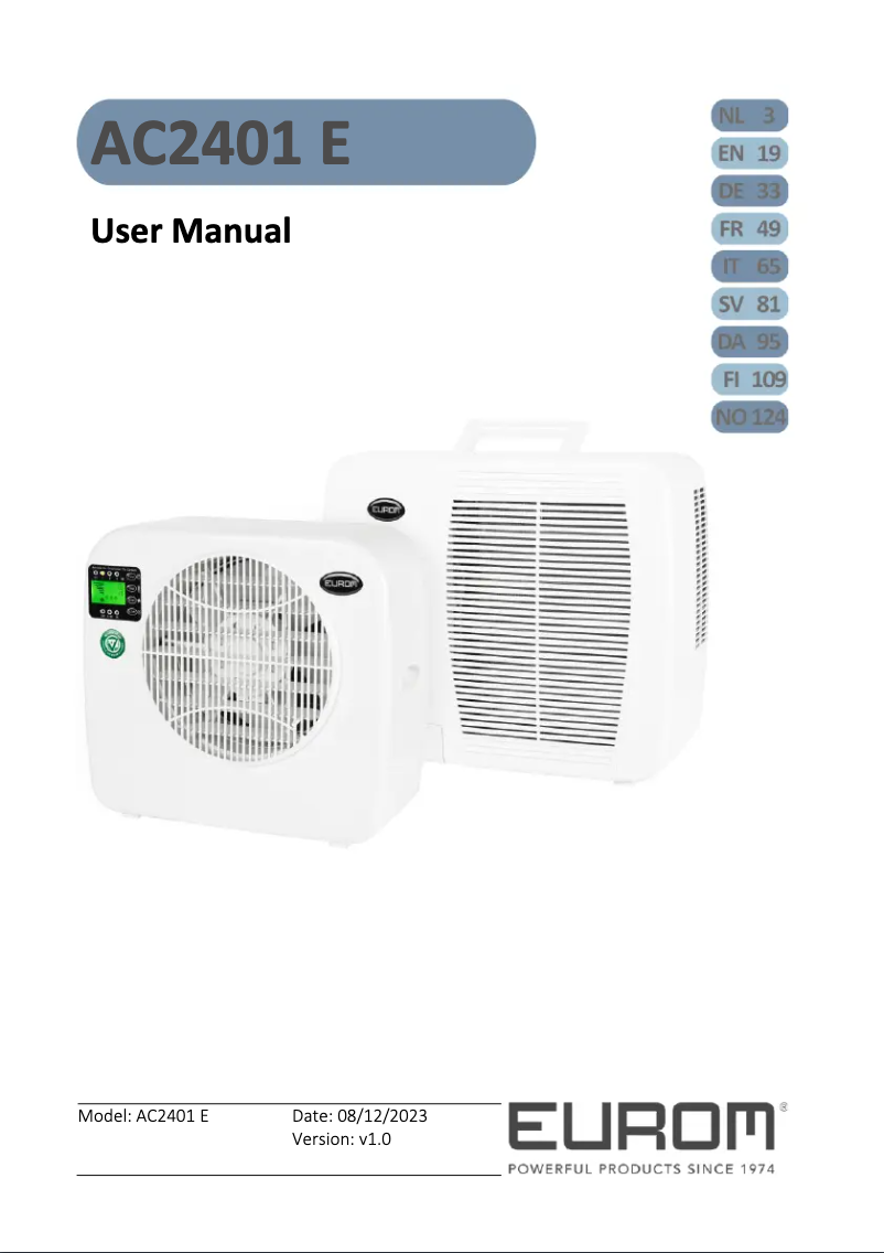Imagen de la primera página del manual del dispositivo AC2401 E