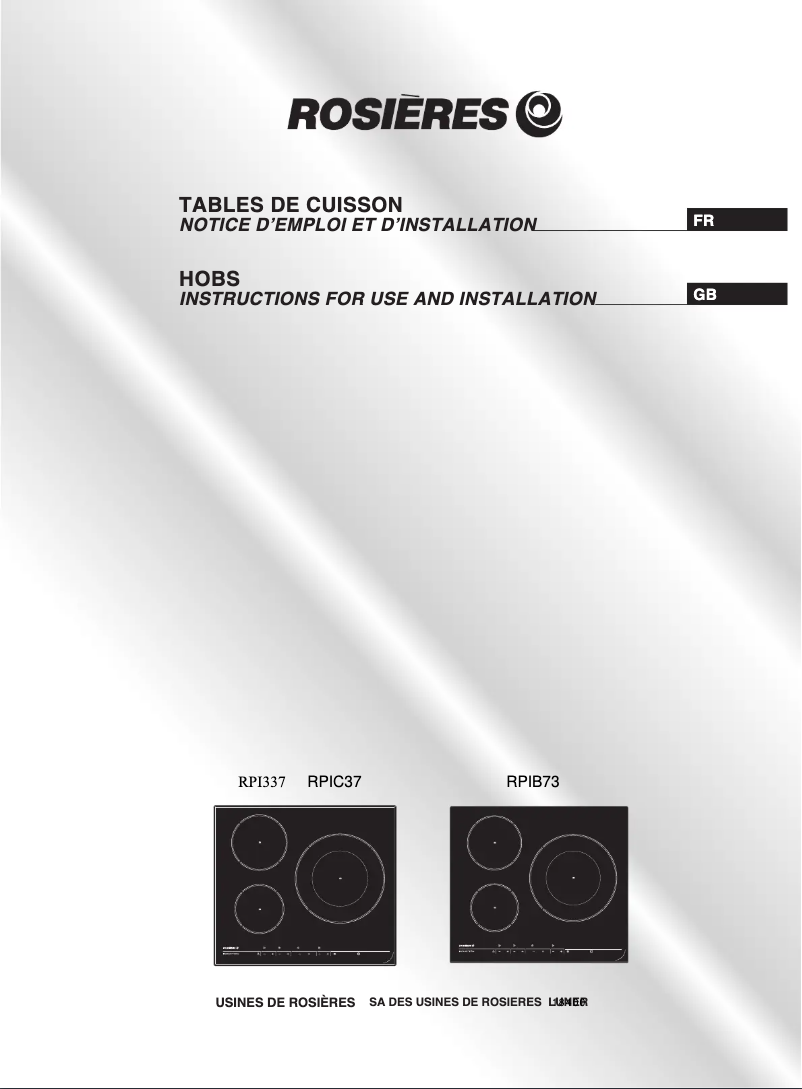 Imagen de la primera página del manual del dispositivo RPIB 73