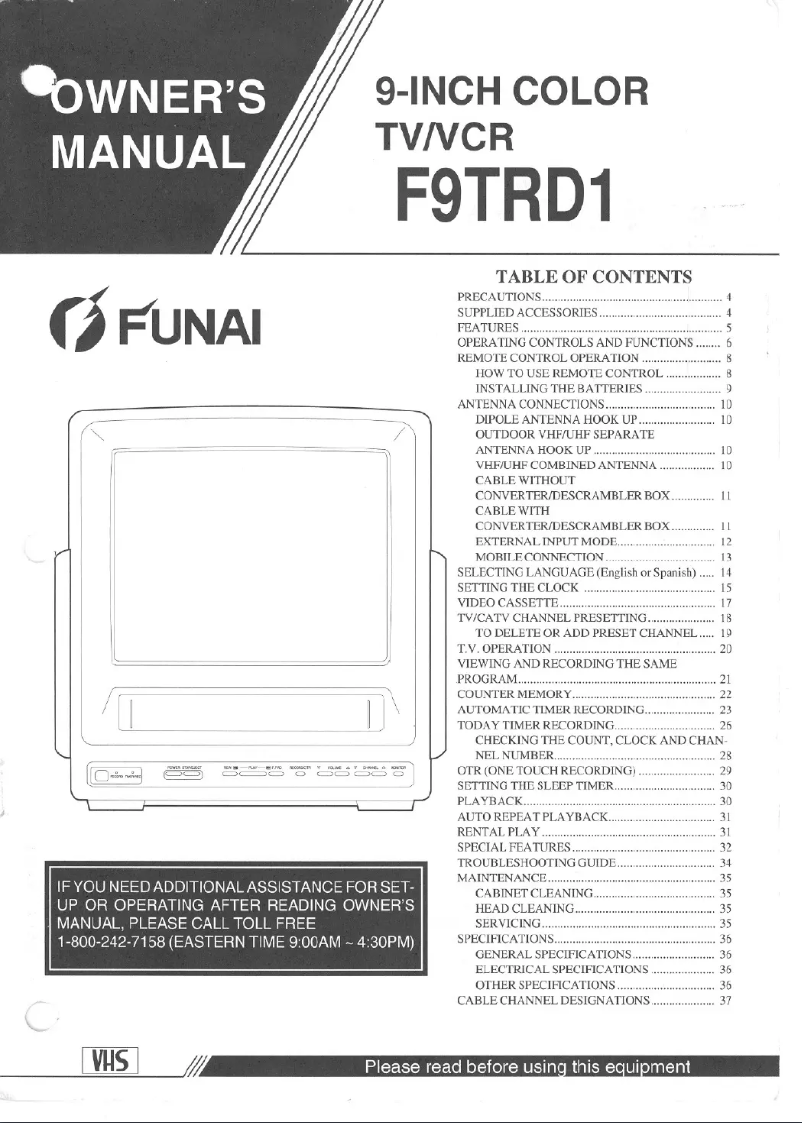 Imagen de la primera página del manual del dispositivo F9TRD1